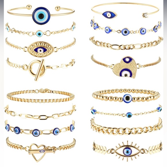 Jewelry - 🧿 Evil Eye 🧿 Bracelet Protection• Mal De Ojo Aesthetic Bracelet Set for Women